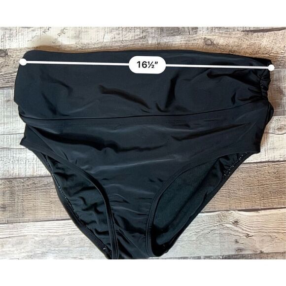 BOGOF Isabel Maternity 2pc Tankini Swimsuit Tropical Green Halter Black Bottom - Picture 8 of 15